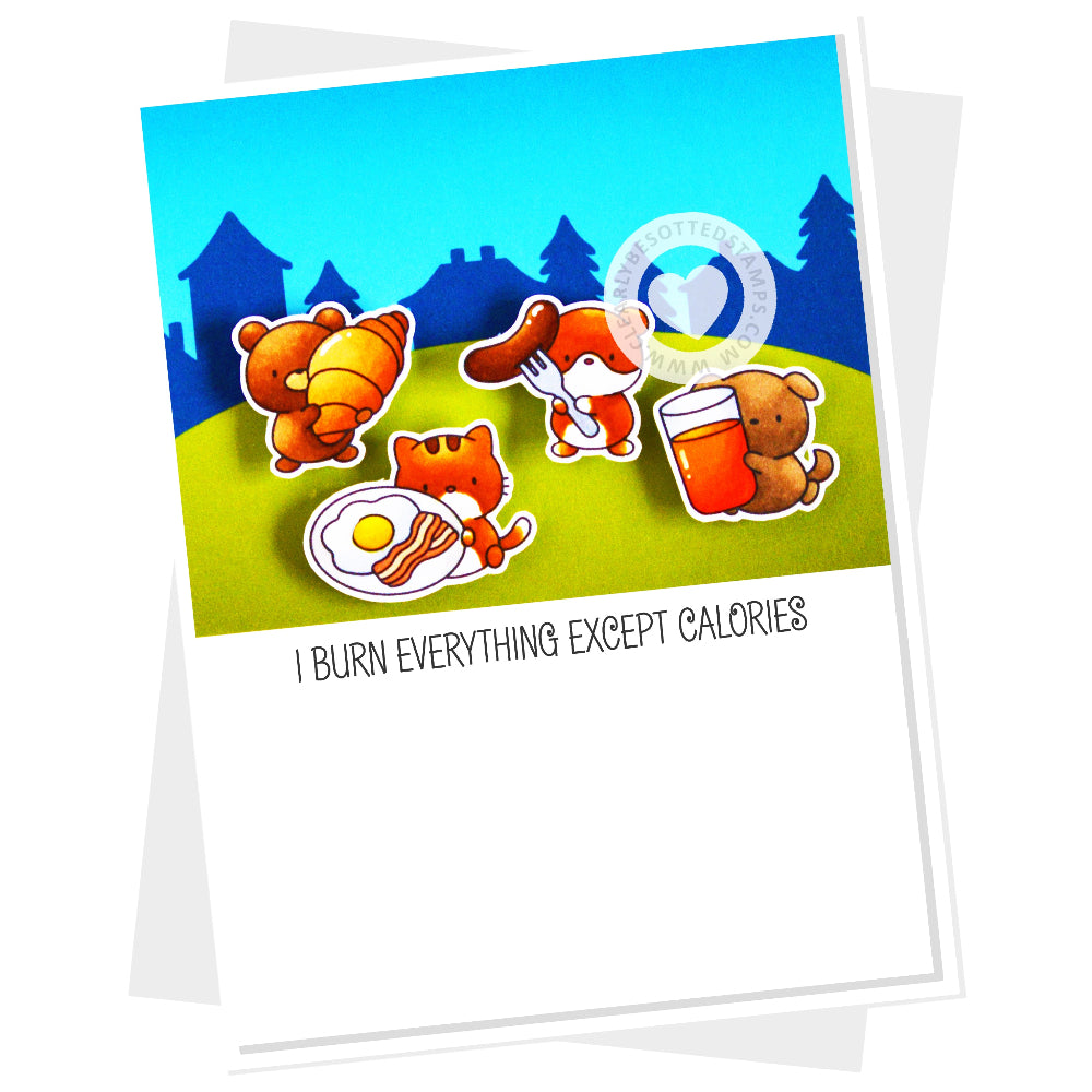 Clearly Besotted Laugh Out Loud Kitchen Clear Stamps bacon and eggs