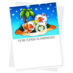 Clearly Besotted Laugh Out Loud Merry Clear Stamps deserted island card