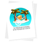 Clearly Besotted Laugh Out Loud Retirement Clear Stamps sandy beach
