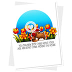 Clearly Besotted Laugh Out Loud Retirement Clear Stamps tulips