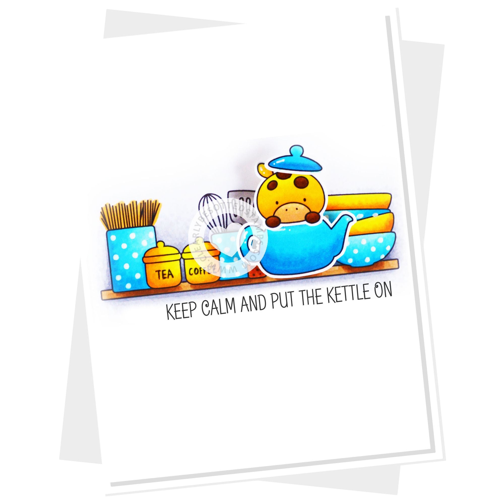 Clearly Besotted Laugh Out Loud Tea Clear Stamps keep calm