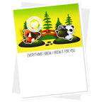 Clearly Besotted Laugh Out Loud Tea Clear Stamps red bridge