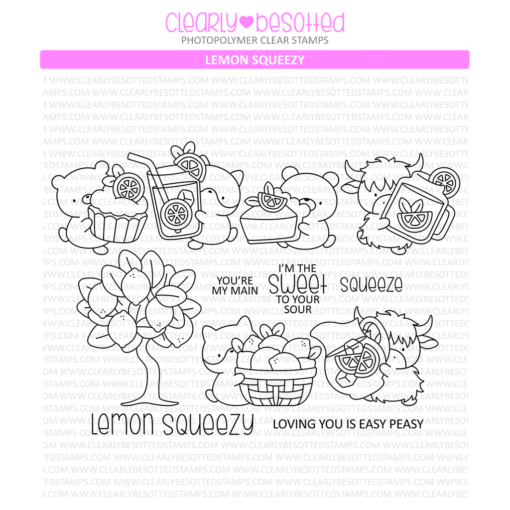 Clearly Besotted Lemon Squeezy Clear Stamps