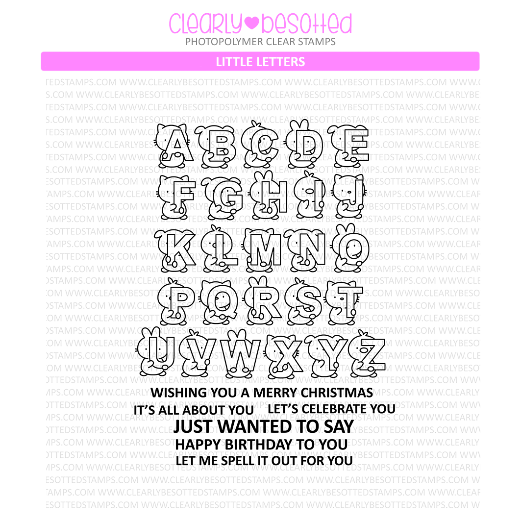 Clearly Besotted Little Letters Clear Stamps