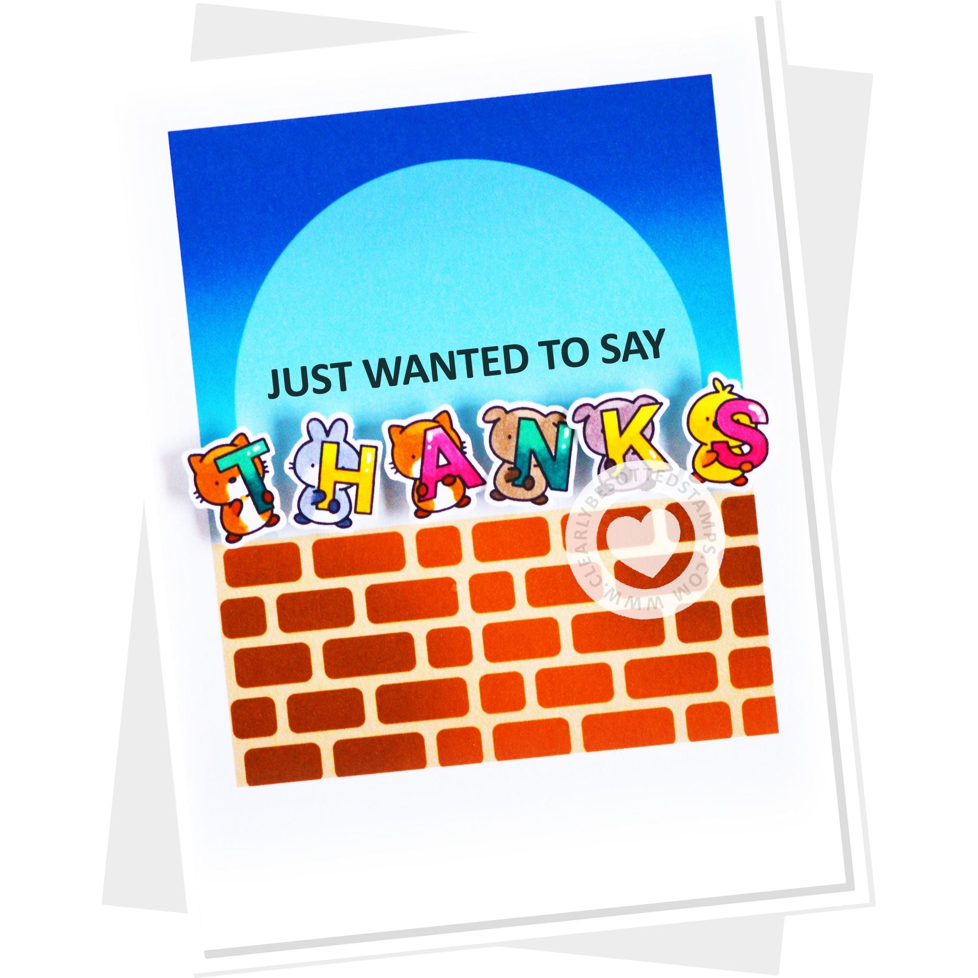 Clearly Besotted Little Letters Clear Stamps thanks
