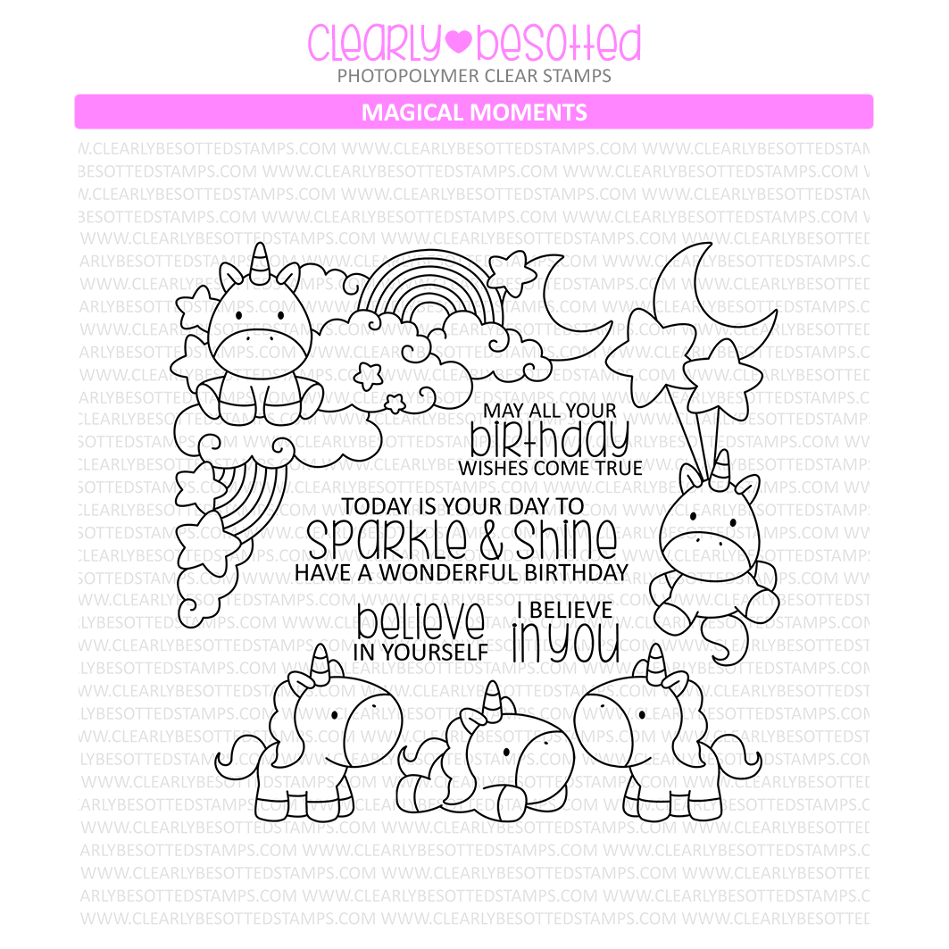 Clearly Besotted Magical Moments Clear Stamps