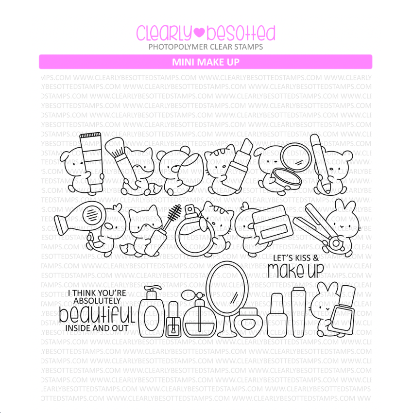 Clearly Besotted Mini Make Up Clear Stamps