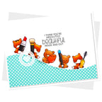 Clearly Besotted Mini Make Up Clear Stamps foxes