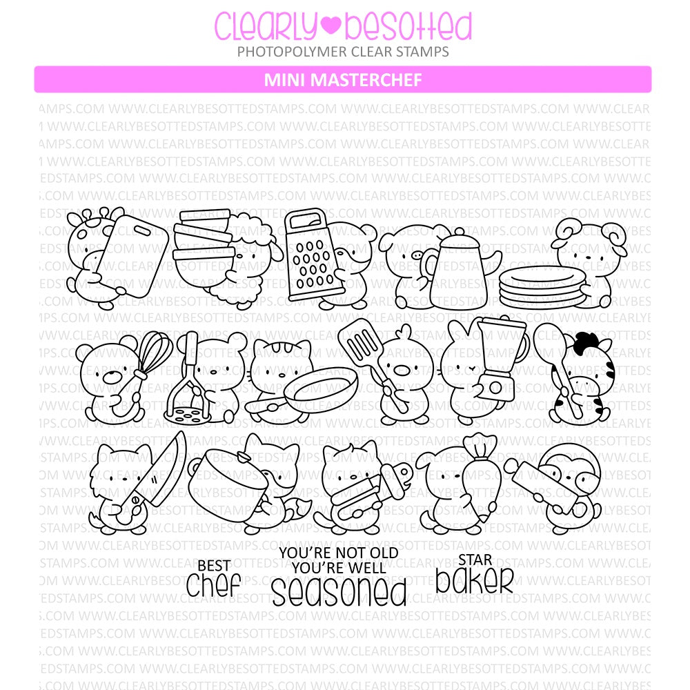 Clearly Besotted Mini Masterchef Clear Stamps 1