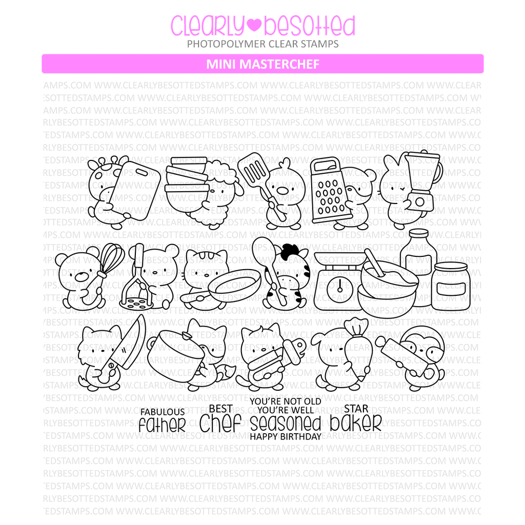 Clearly Besotted Mini Masterchef Clear Stamps 1