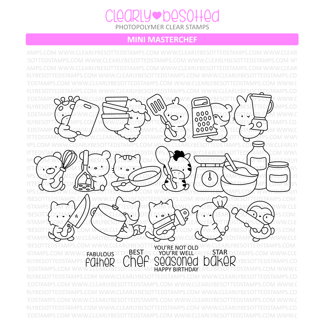 Clearly Besotted Mini Masterchef Clear Stamps 1