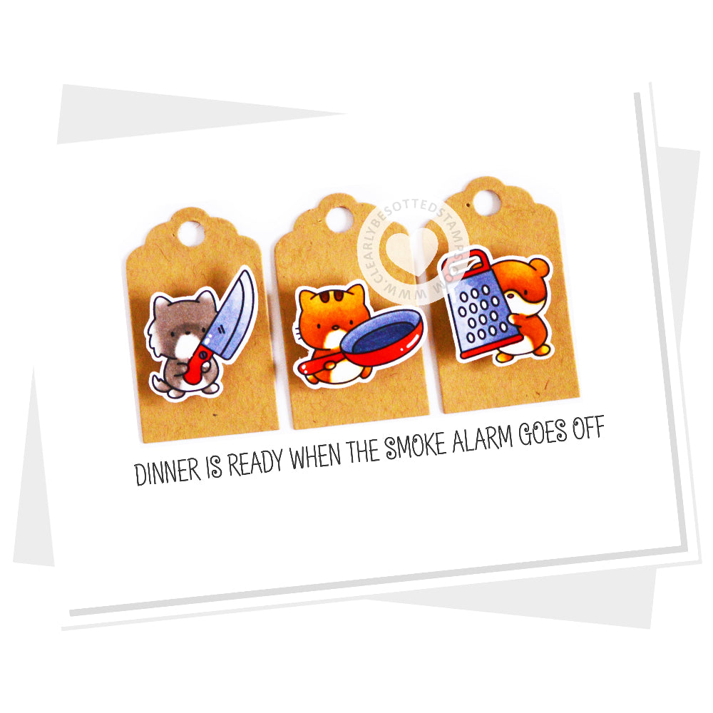 Clearly Besotted Mini Masterchef Clear Stamps dinner is ready