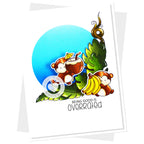 Clearly Besotted Monkey Business Clear Stamps greenery