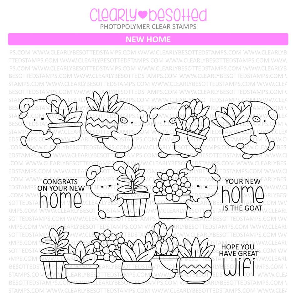 Clearly Besotted New Home Clear Stamps