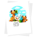 Clearly Besotted New Home Clear Stamps blue flowers