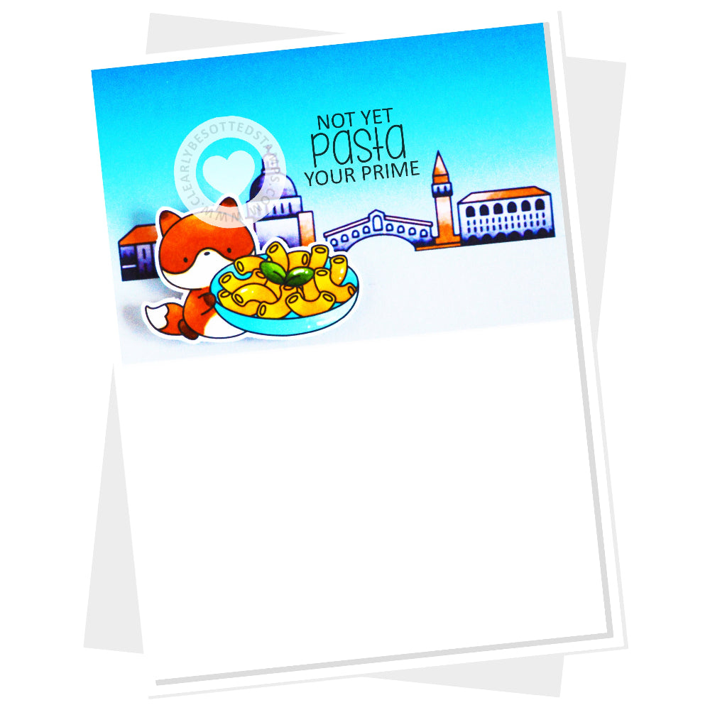 Clearly Besotted Pasta Pals Clear Stamps macaroni