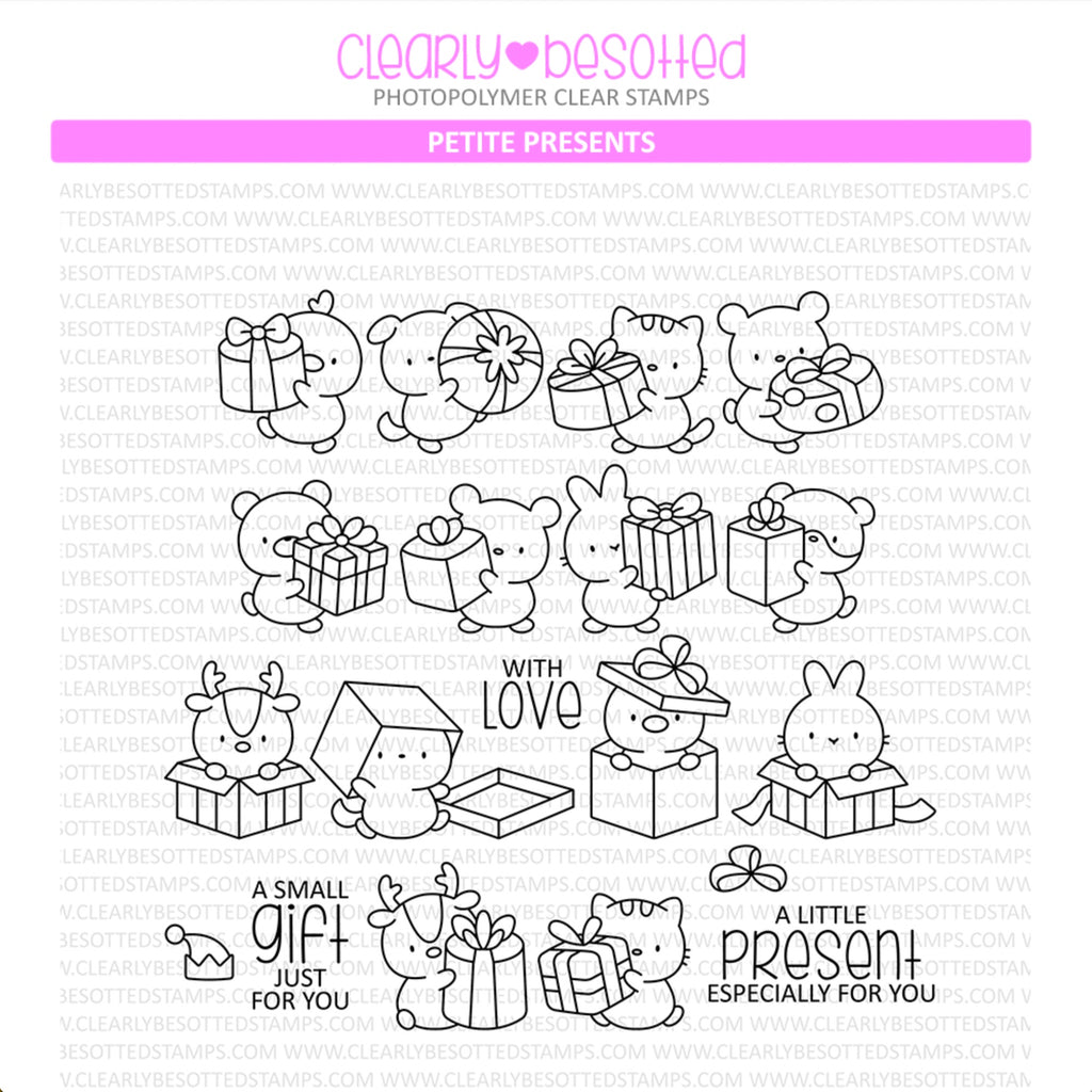 Clearly Besotted Petite Presents Clear Stamps