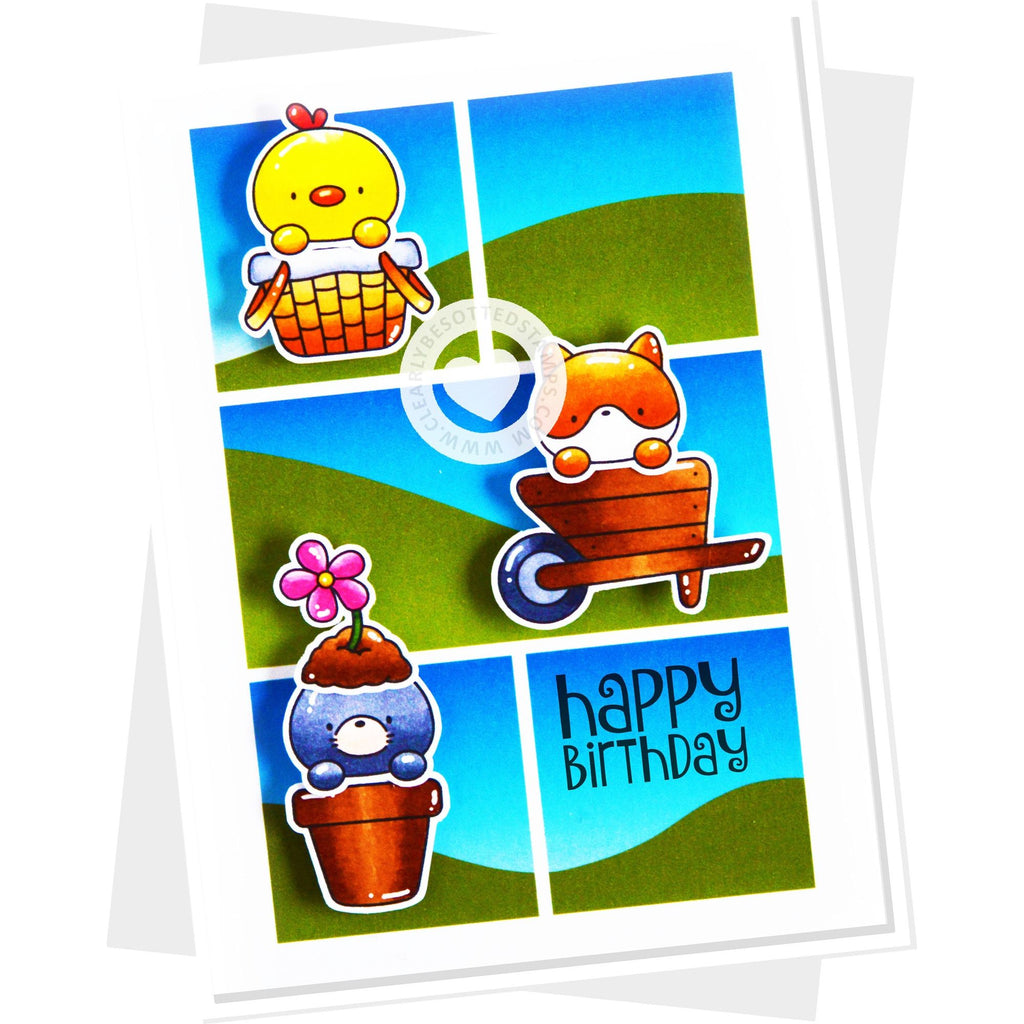 Clearly Besotted Pop Up Props Clear Stamps happy birthday