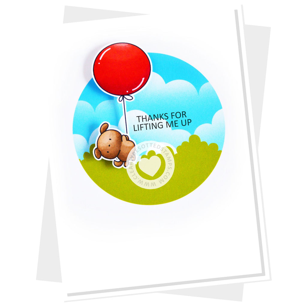 Clearly Besotted Rise Above It Clear Stamps red balloon