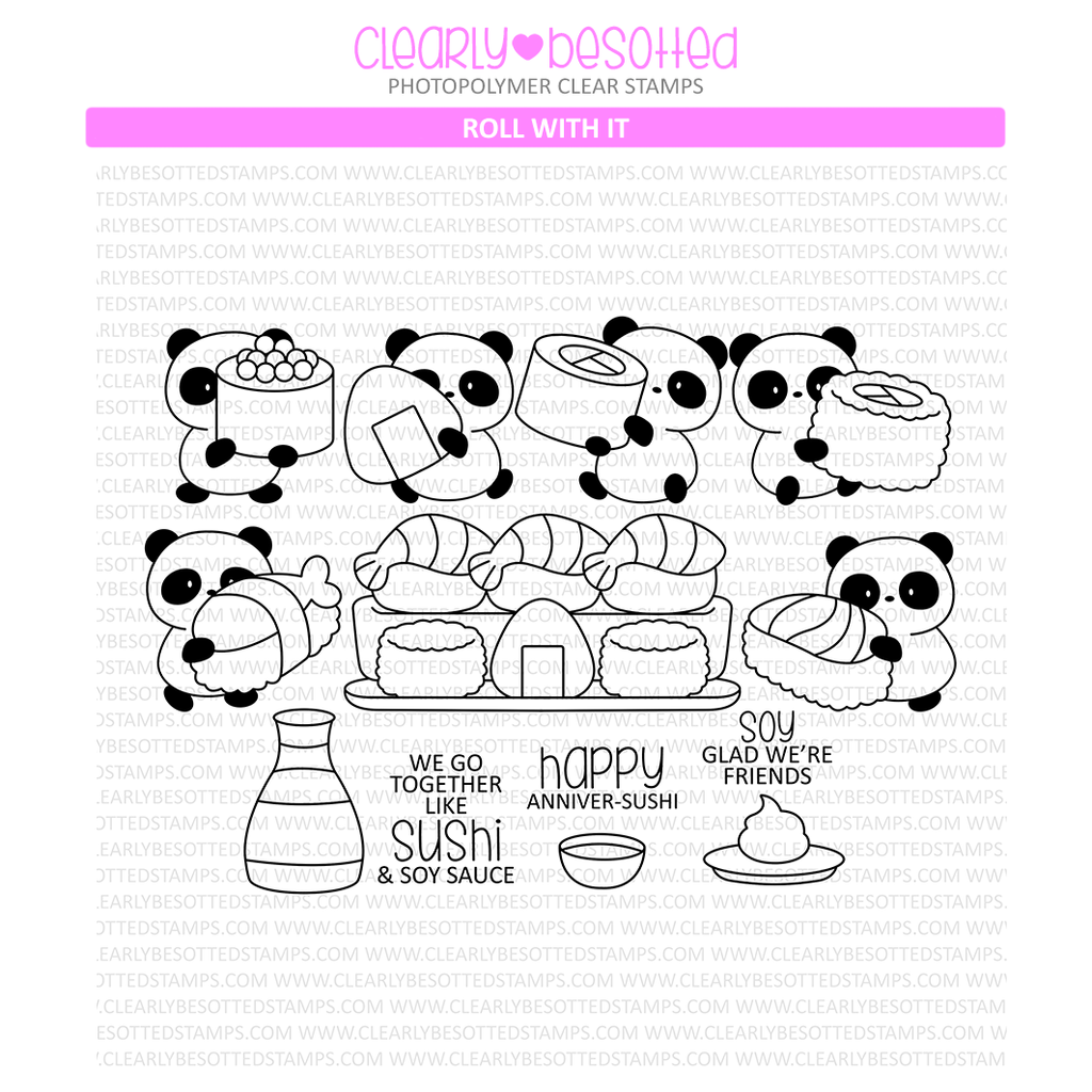Clearly Besotted Roll With It Clear Stamps