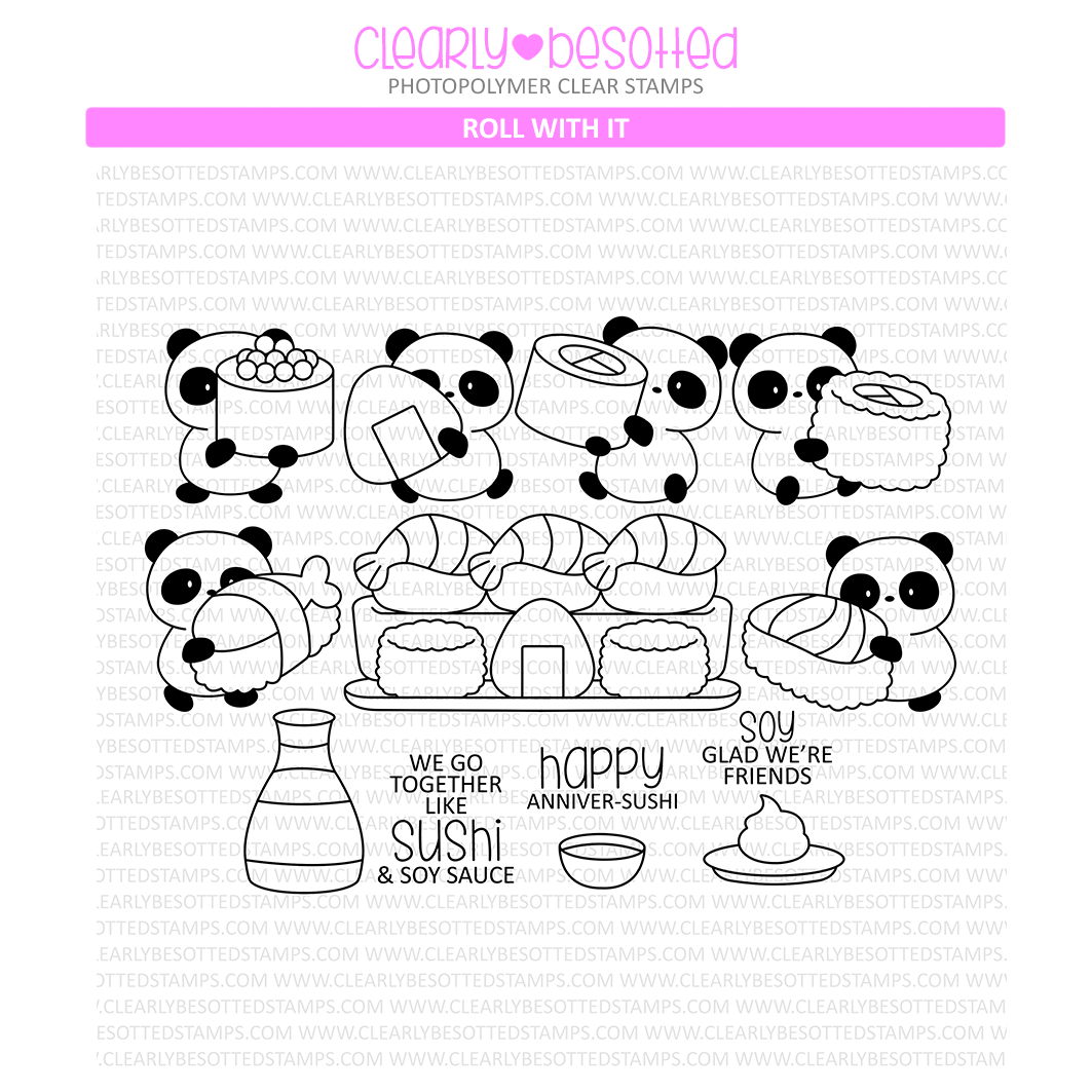 Clearly Besotted Roll With It Clear Stamps