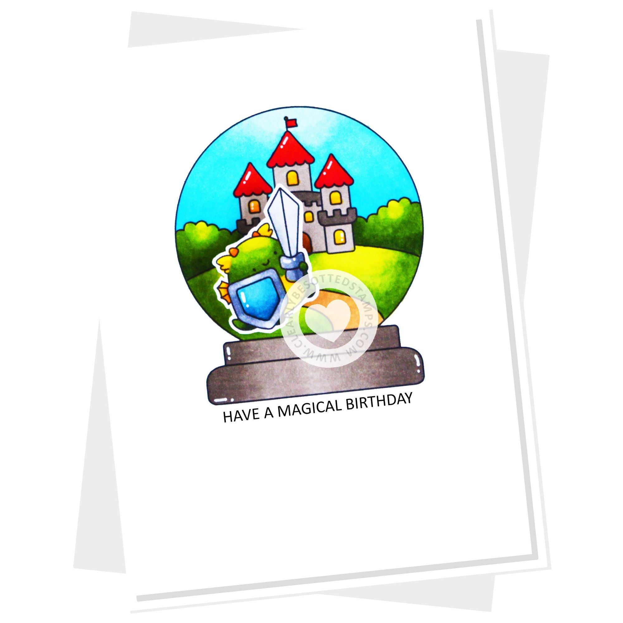 Clearly Besotted Scene You Around Additons Clear Stamps castle