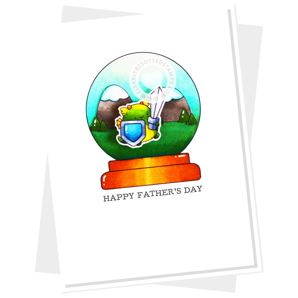 Clearly Besotted Scene You Around Clear Stamps father's day