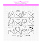 Clearly Besotted Sending Smiles Clear Stamps