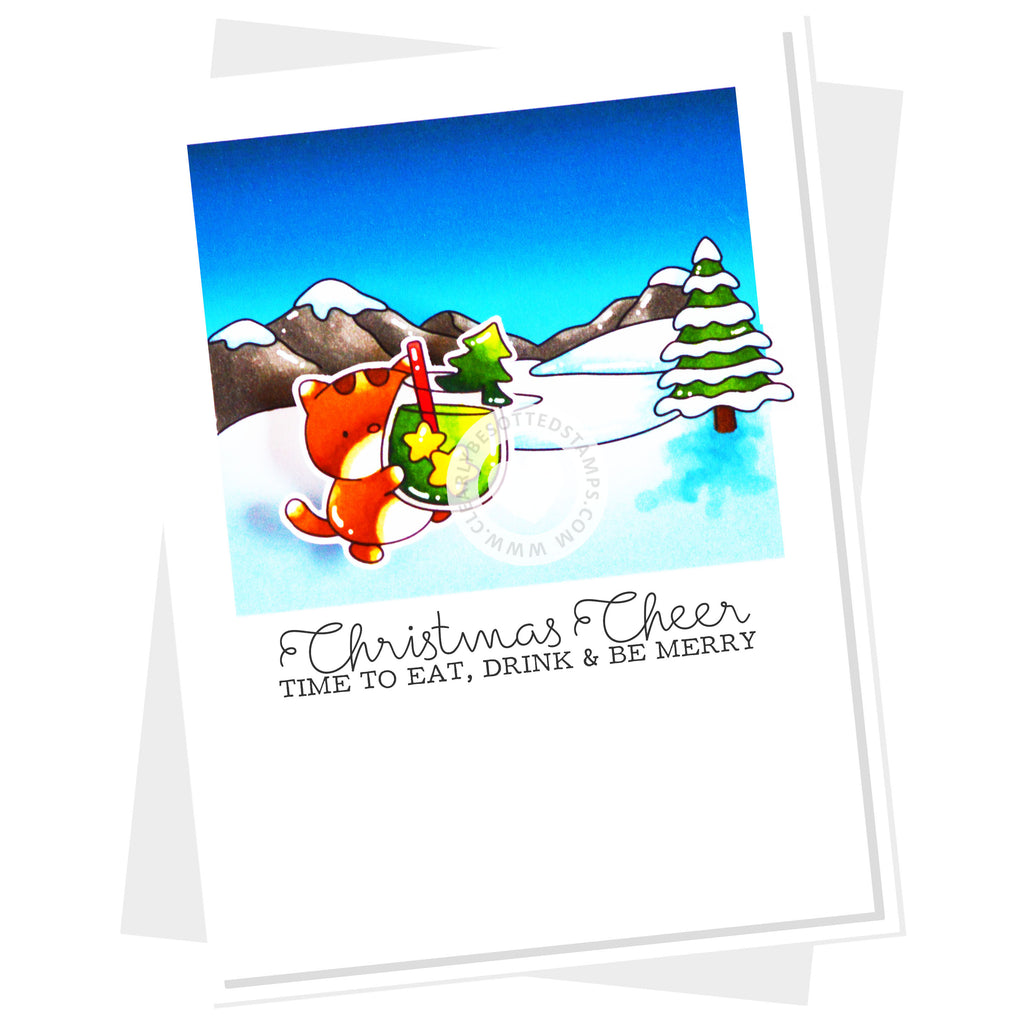 Clearly Besotted Sentimental Season Clear Stamps christmas cheer card