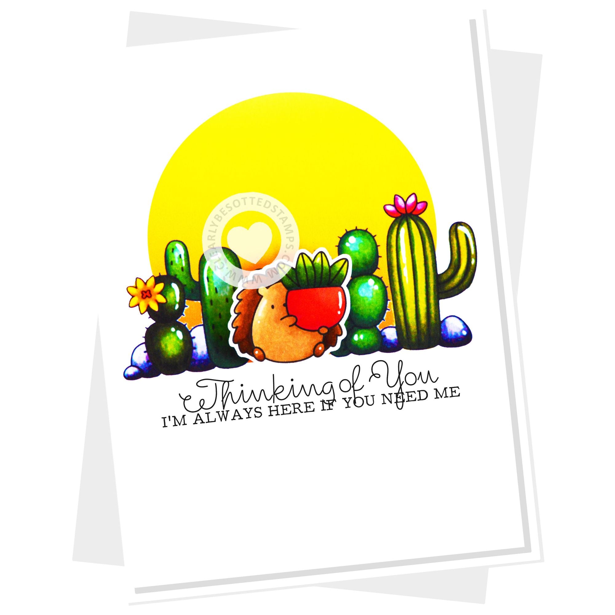 Clearly Besotted Sentimental Type Clear Stamps cacti