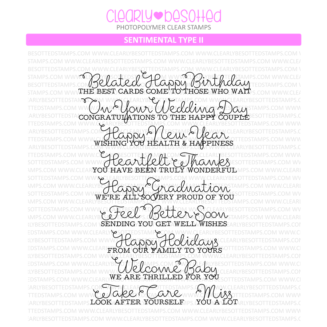 Clearly Besotted Sentimental Type II Clear Stamps 1
