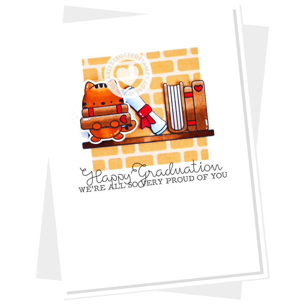 Clearly Besotted Sentimental Type II Clear Stamps bookshelf