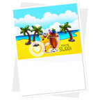 Clearly Besotted Shake It Off Sundae Clear Stamps palm trees