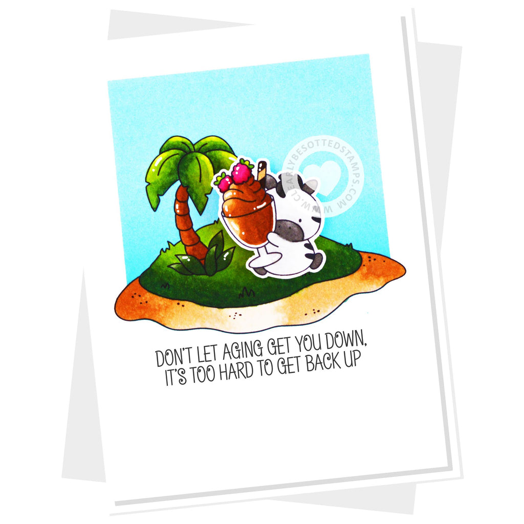 Clearly Besotted Shake It Off Sundae Clear Stamps zebra