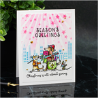 Clearly Besotted Skyline Silhouettes Stencil season's greetings card | color-code:ALT01