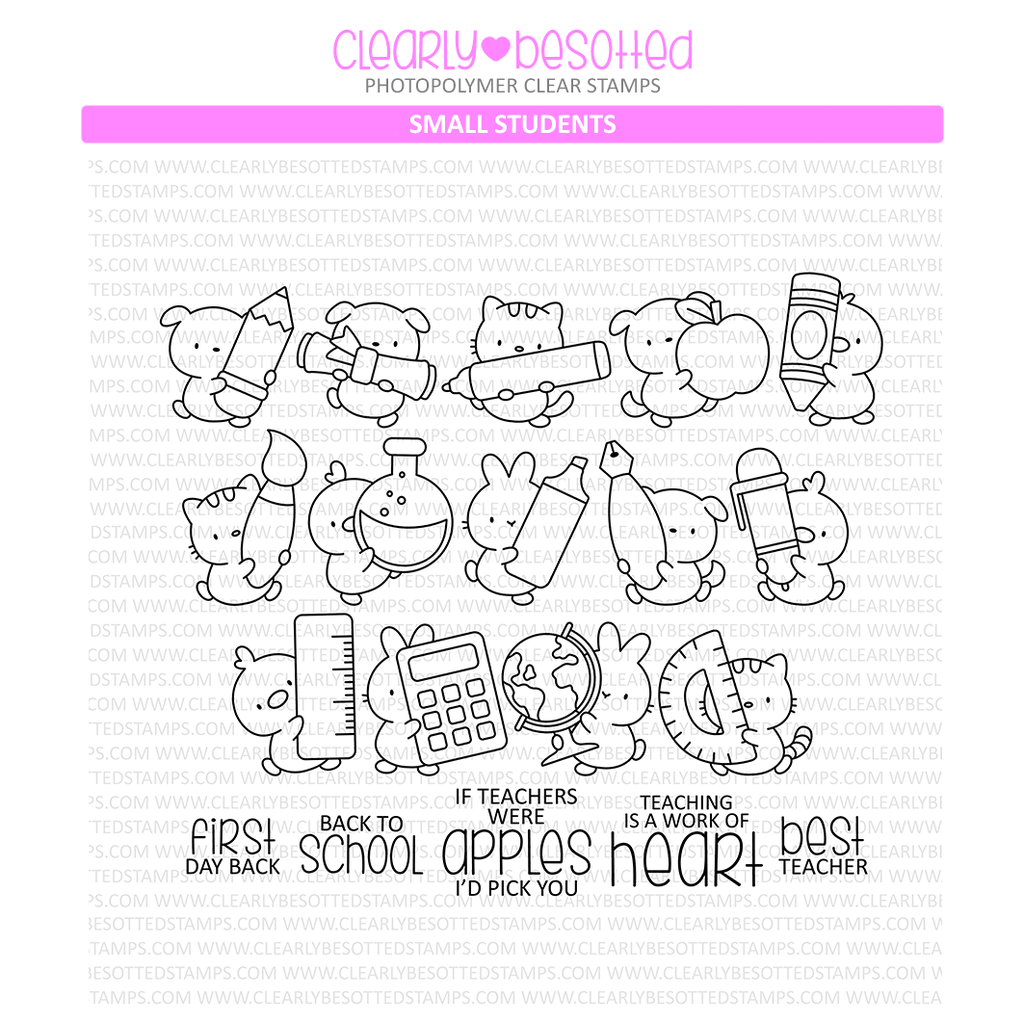 Clearly Besotted Small Scribbles Clear Stamps 1