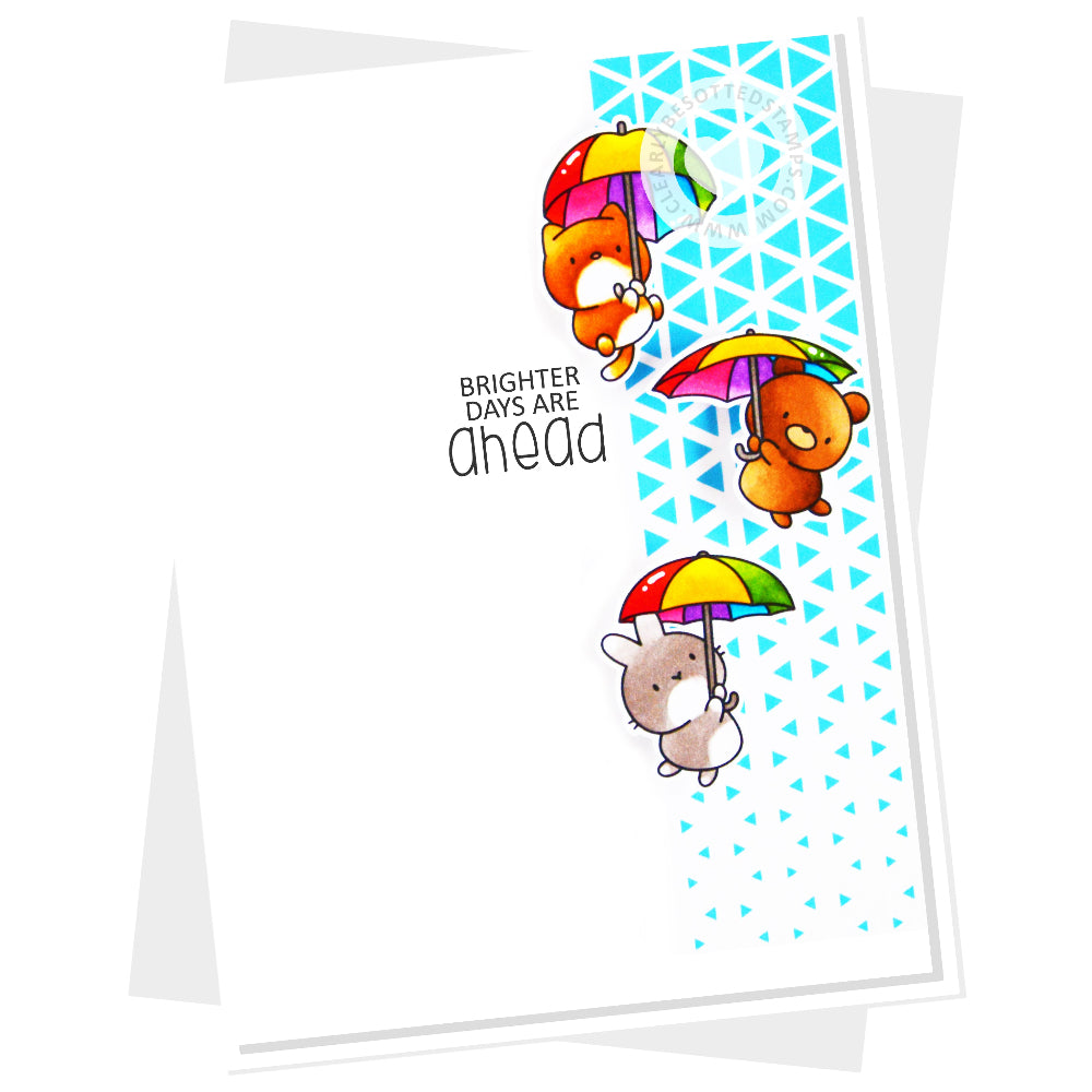Clearly Besotted Small Showers Clear Stamps brighter days aheaf