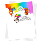 Clearly Besotted Small Showers Clear Stamps rainbows