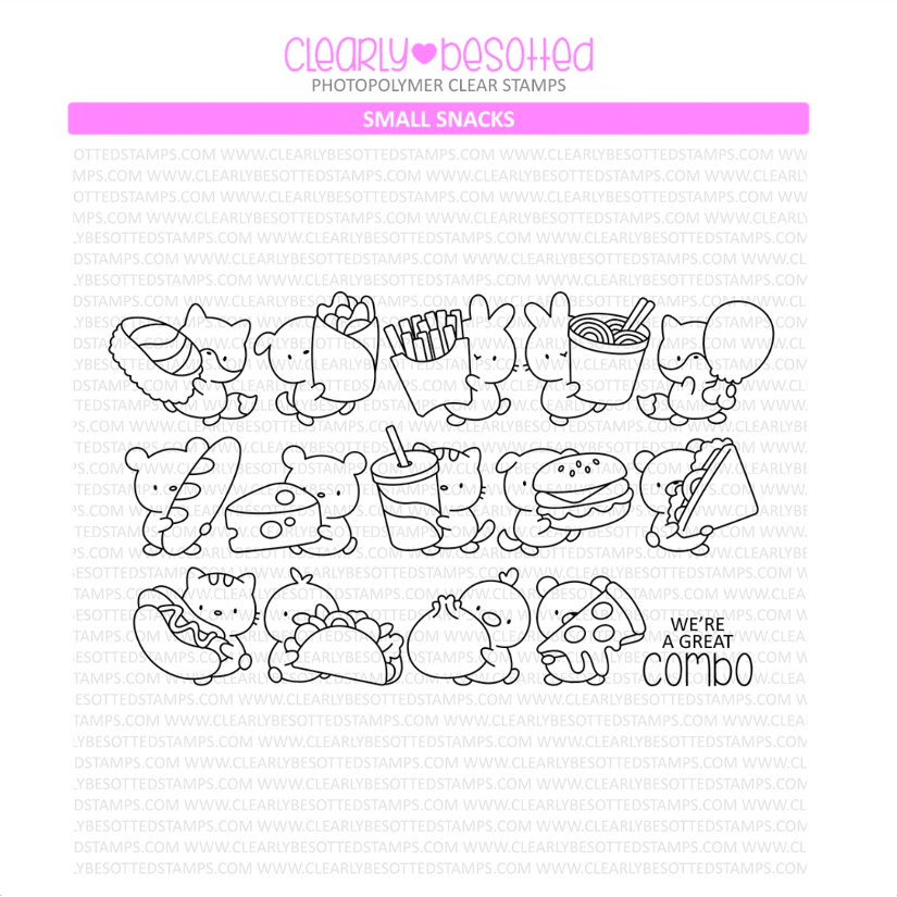 Clearly Besotted Small Snacks Clear Stamps