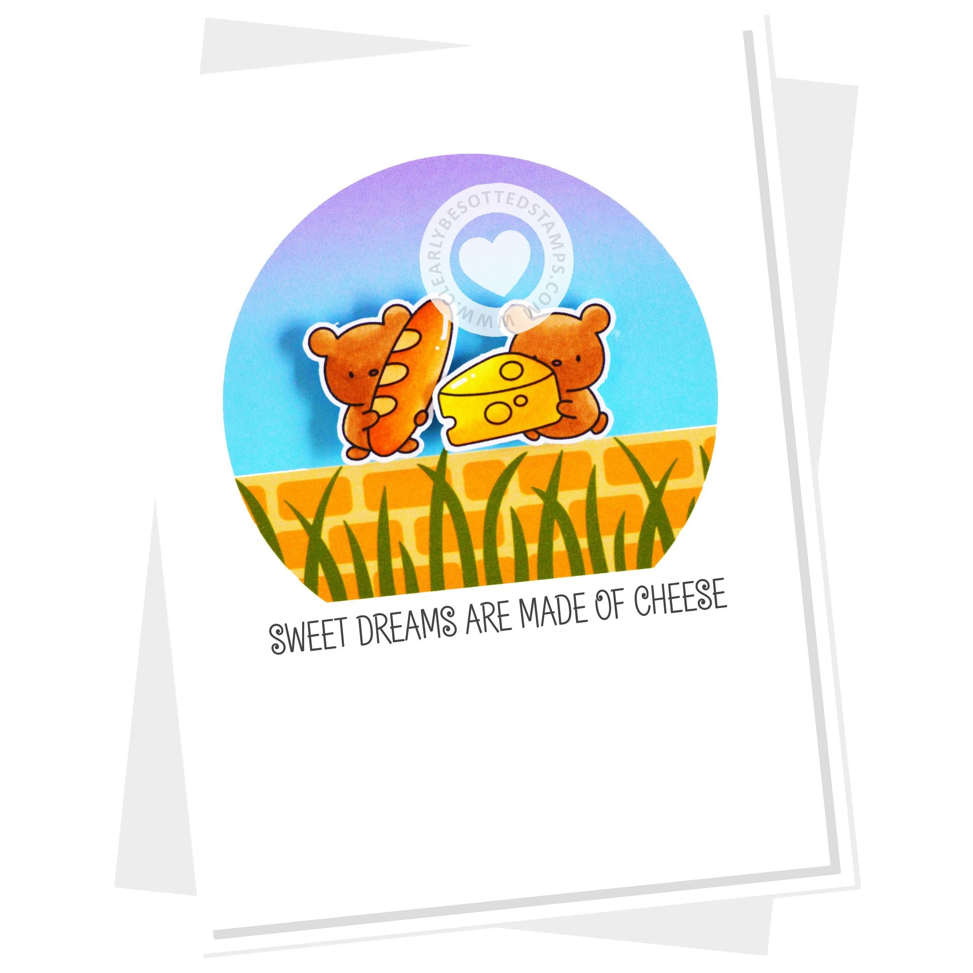 Clearly Besotted Small Snacks Clear Stamps cheese