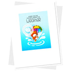 Clearly Besotted Small Splashes Stencil rainbow umbrella