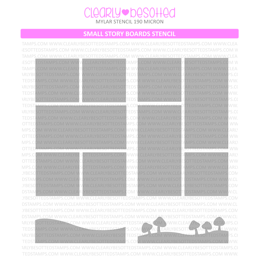 Clearly Besotted Small Story Boards Stencil