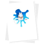 Clearly Besotted Splitter Splatter Stencil bunny ghost card