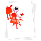 Clearly Besotted Splitter Splatter Stencil eyeball balloon card