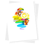 Clearly Besotted Strokes and Splotches Stencil brighter days are ahead card