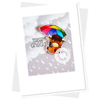 Clearly Besotted Sunny Showers Clear Stamps raining