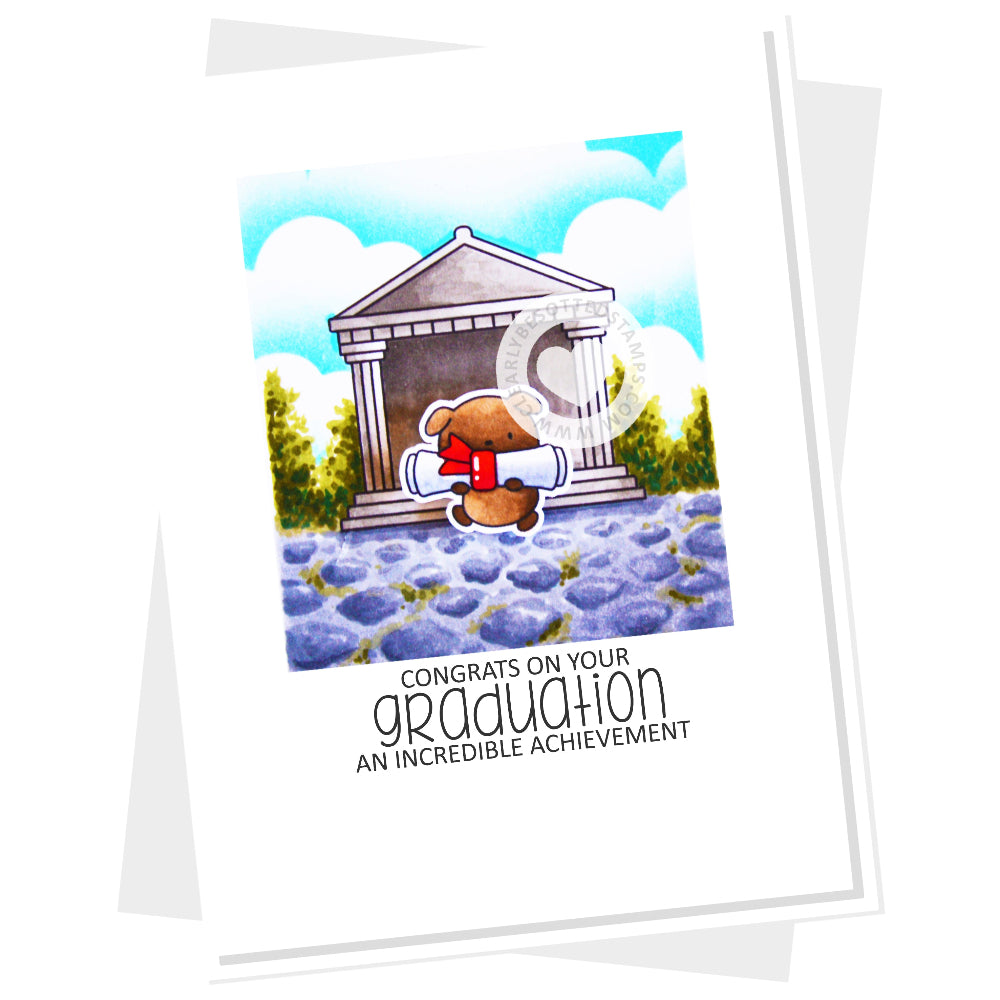 Clearly Besotted Super Sayings Clear Stamps congrats on your graduation card