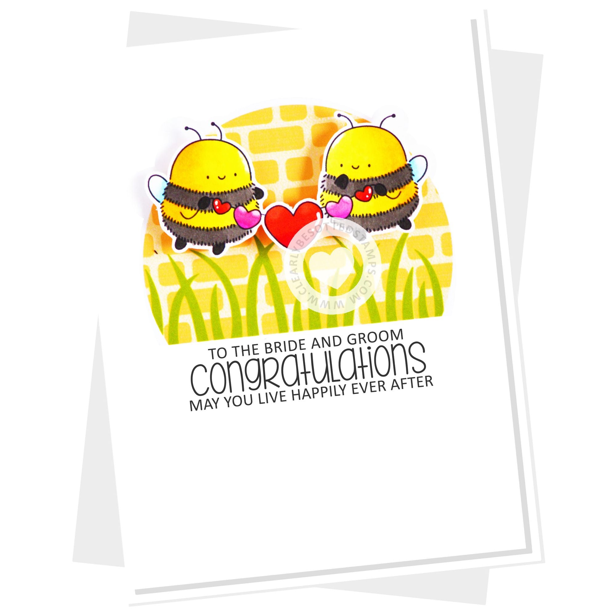 Clearly Besotted Super Sayings Clear Stamps congratulations card