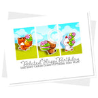 Clearly Besotted Sweet Sakura Clear Stamps belated birthday card