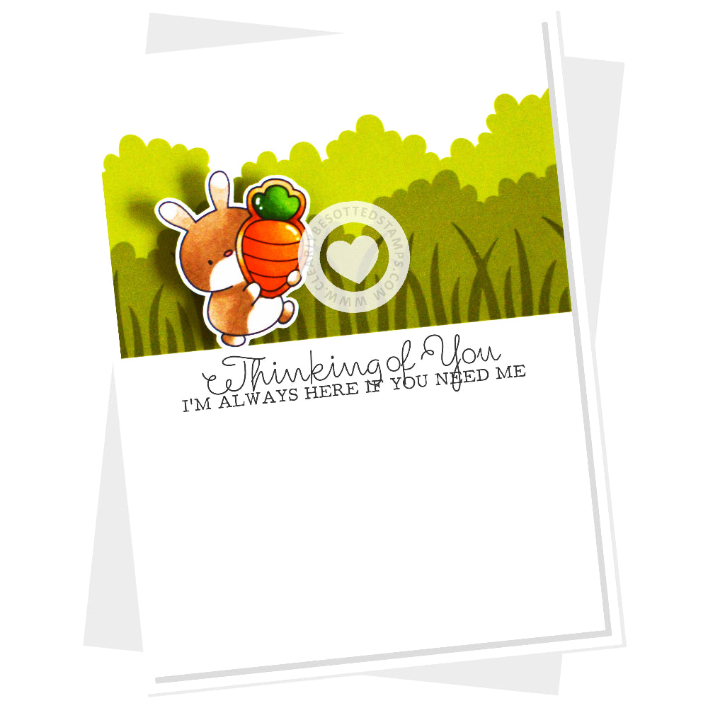 Clearly Besotted Sweet Spring Clear Stamps bunny and carrot